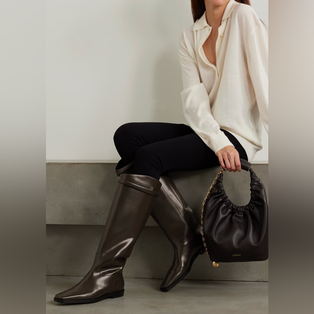 Toteme Coffee Brown Riding Knee Boots IT38/US8
